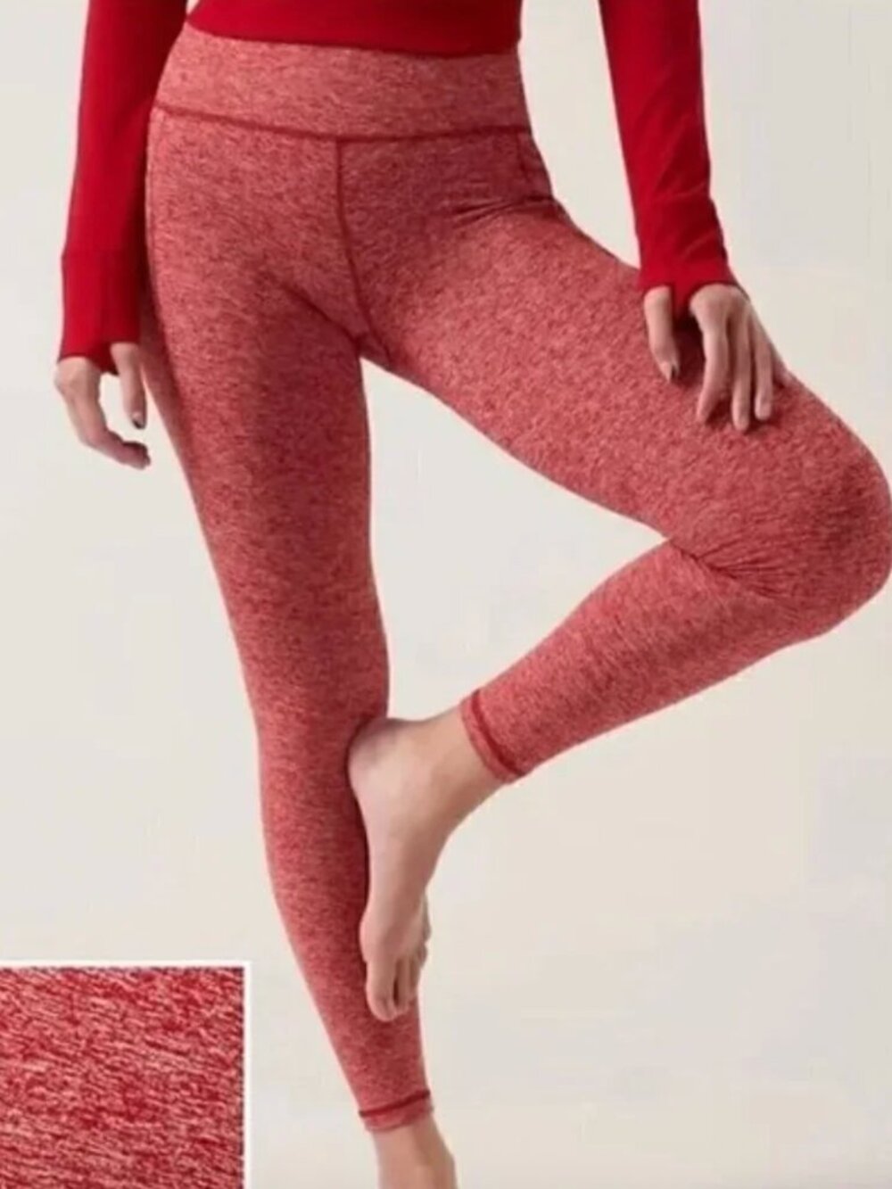 NWT Athleta Salutation Stash II Leggings | Pocket Tight | Decadent Red | Small